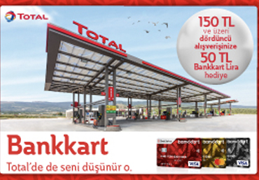 TotalEnergies İstasyonlarında 50 TL Bankkart Lira Hediye!