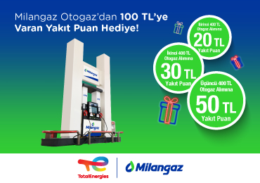 Milangaz Otogaz Alanlara 100 TL’ye Varan Yakıt Puan Hediye!