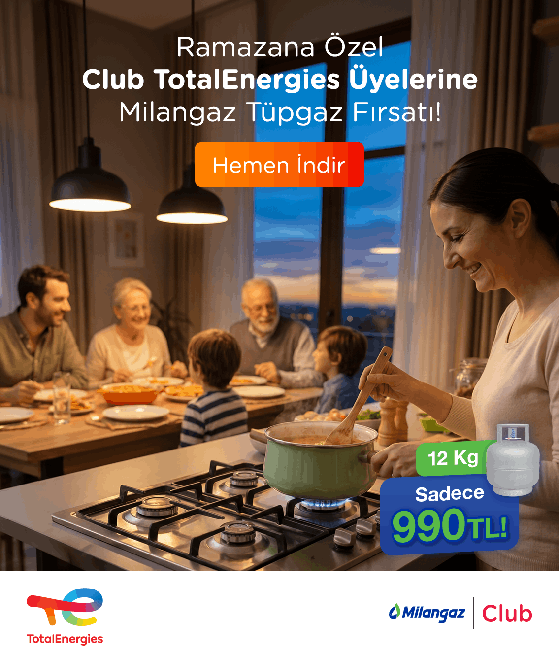 Ramazan’a Özel Club TotalEnergies Üyelerine Milangaz Tüpgaz Fırsatı!