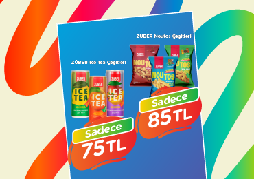 Züber Noutos Çeşitleri 85, Ice Tea Çeşitleri 75 TL!